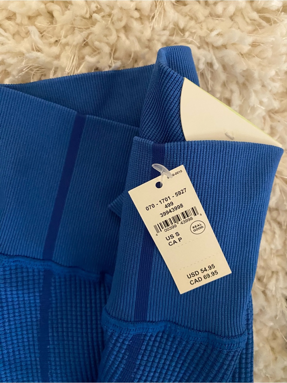 Aerie Offline Ribbed Blue Active Set - Crop Top + Leggings - Picture 4 of 4